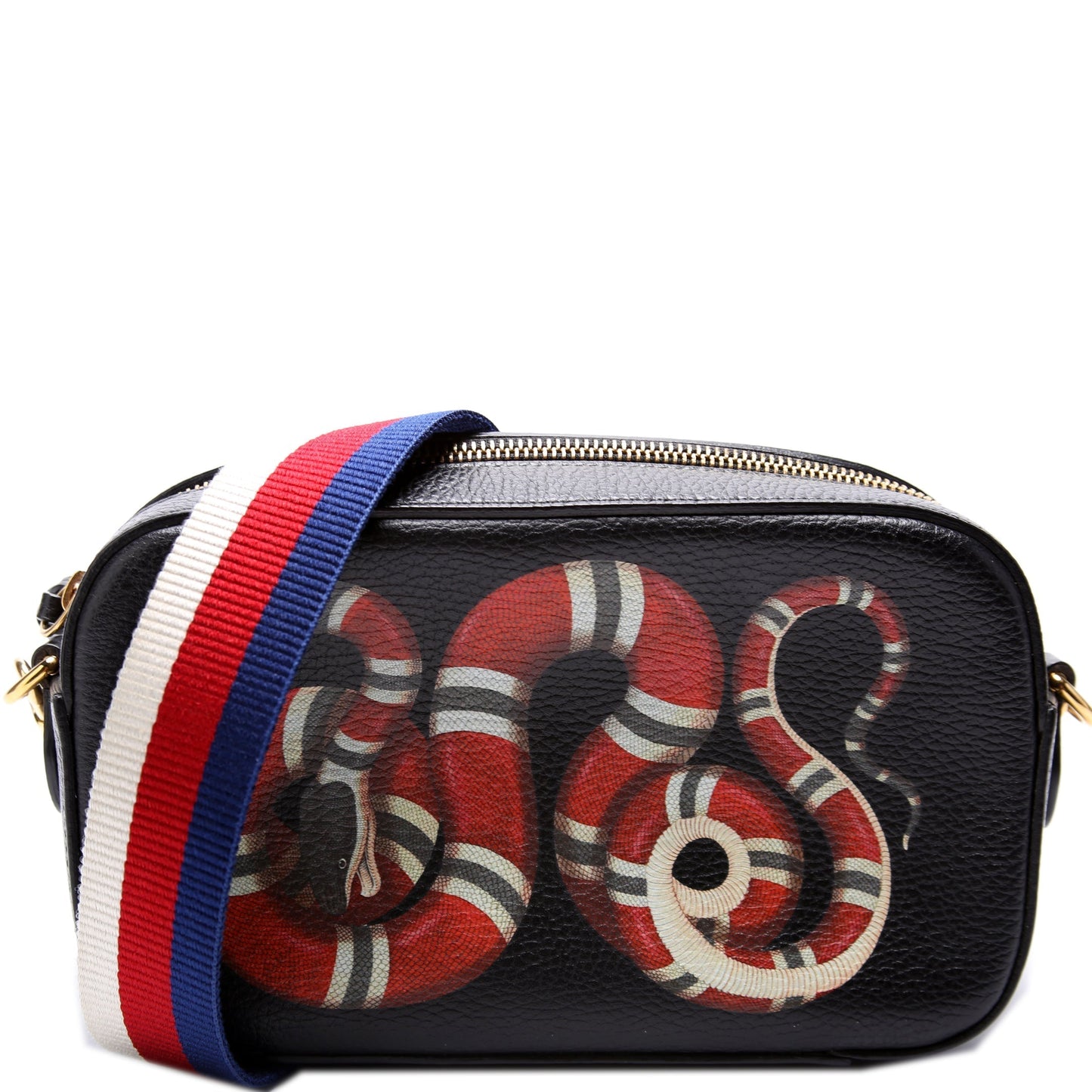 Gucci Snake Messenger Leather Travel Bag