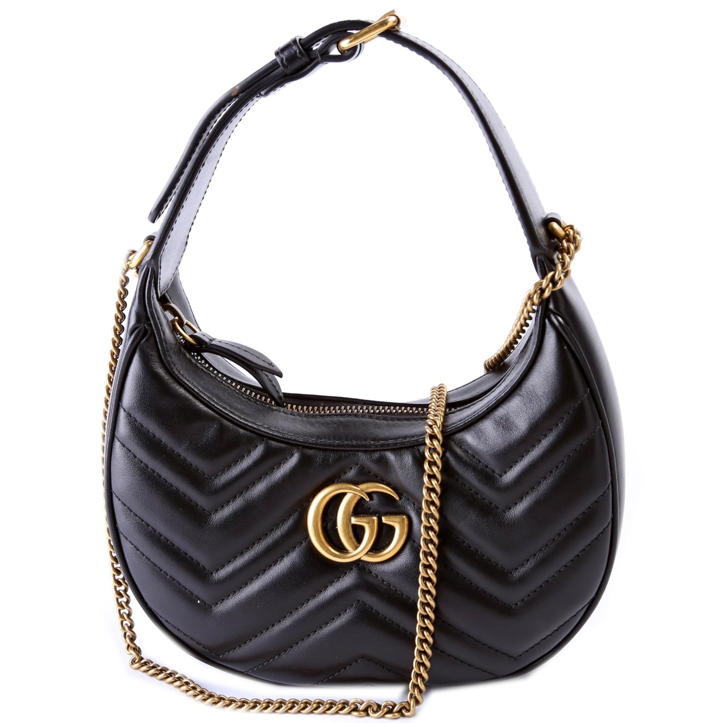 Gucci GG Marmont Half-Moon Mini Travel Bag