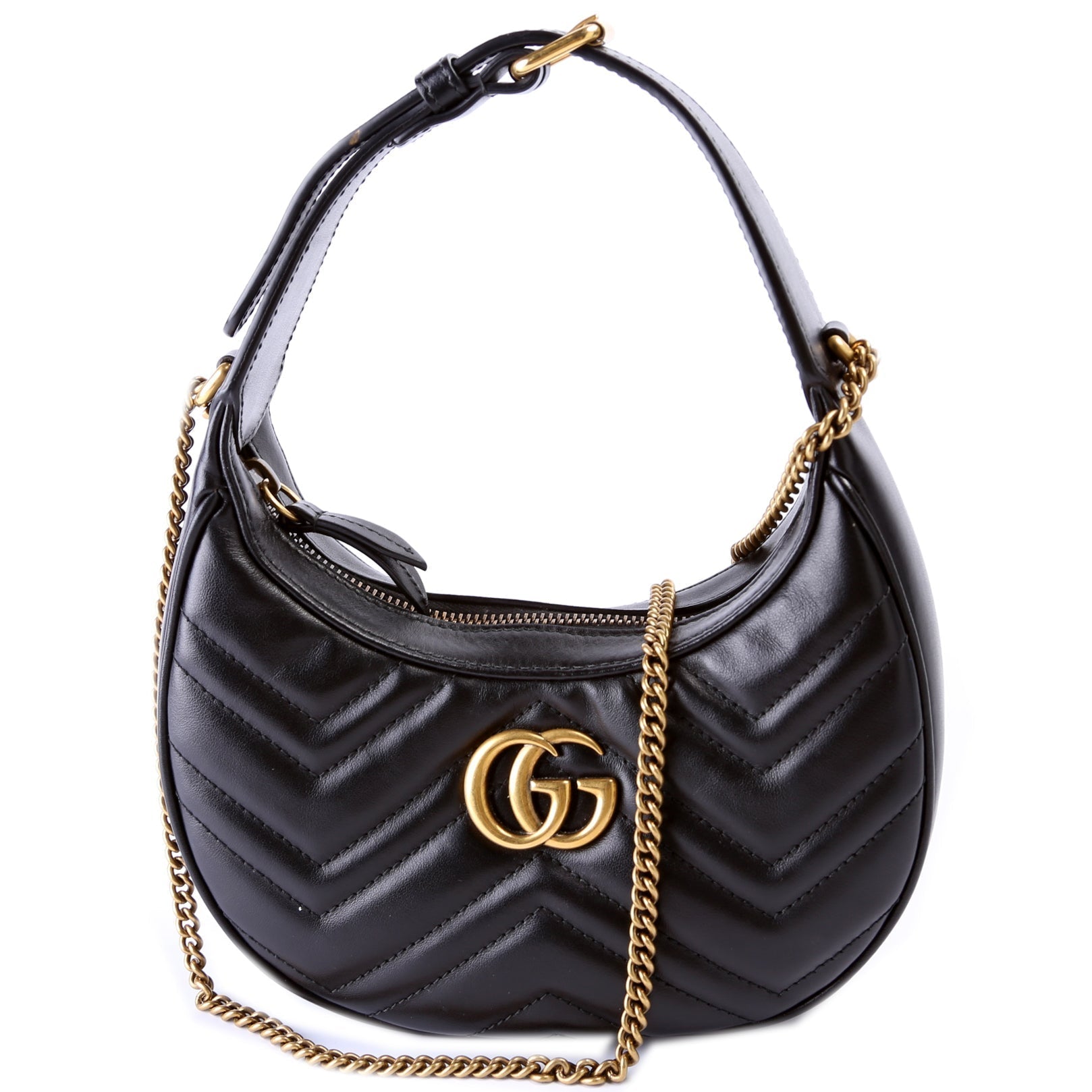 Gucci GG Marmont Half-Moon Mini Travel Bag