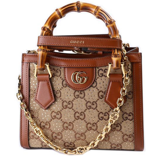 Gucci GG Crystal Diana Mini Tote Bag Diana Tote