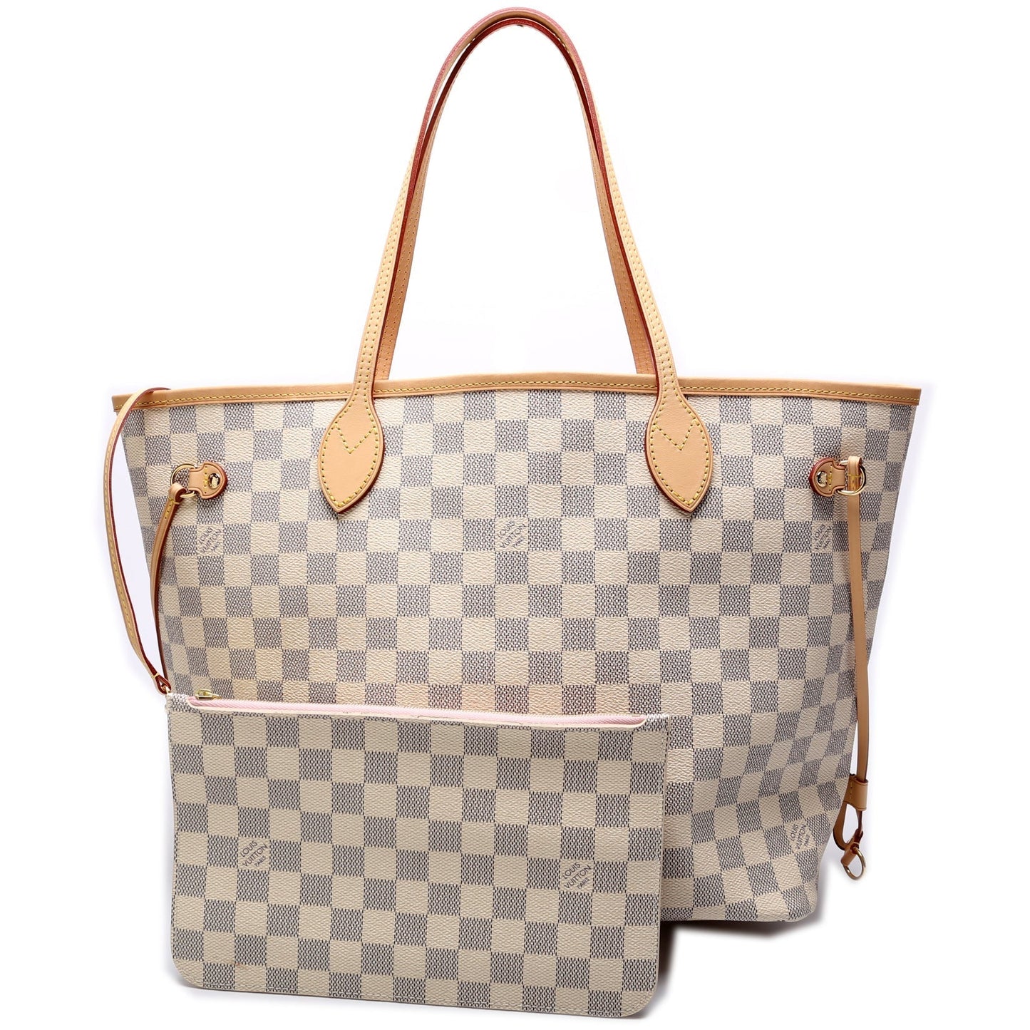 Louis Vuitton Neverfull W MM Azur Damier Wallet Case Azur 12