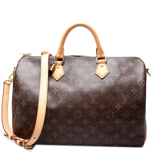 Louis Vuitton Speedy 35 Bandouliere Monogram Handbag Monogram 13