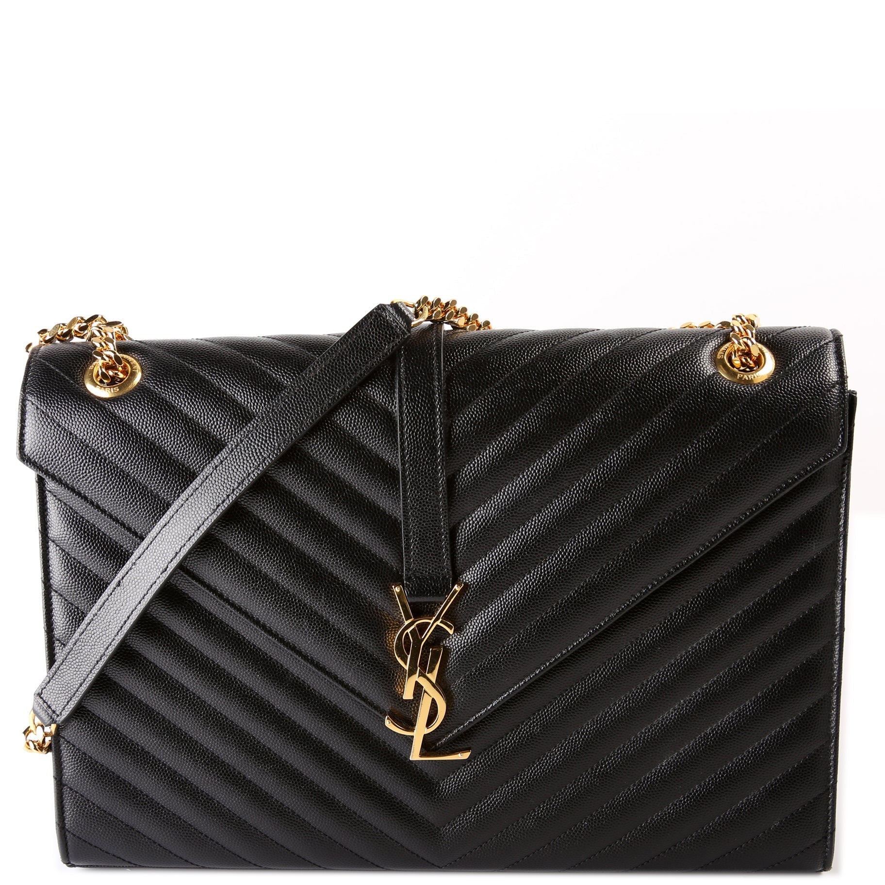YSL Saint Laurent Envelope Chevron Bag Large Travel Bag Envelope Chevron Large