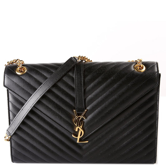 YSL Saint Laurent Envelope Chevron Bag Large Travel Bag Envelope Chevron Large