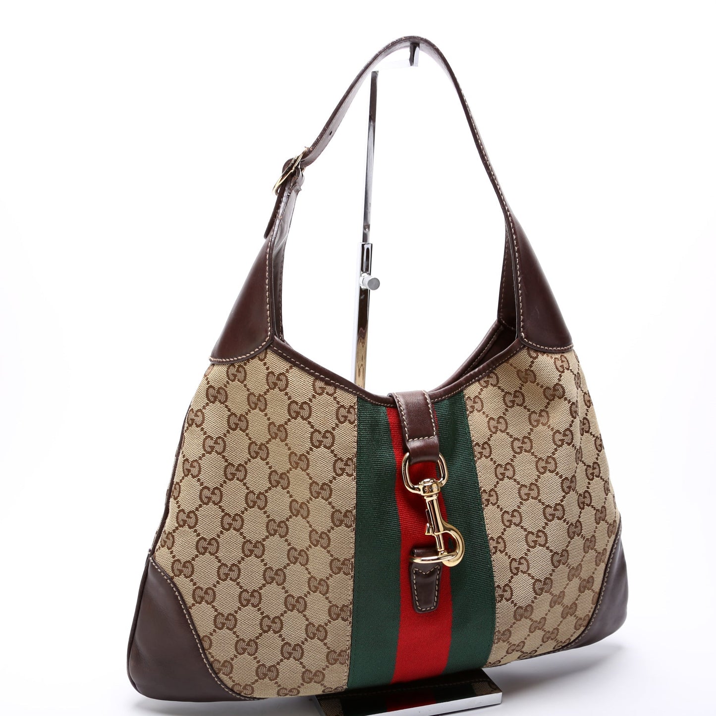 Gucci Web Jackie O Bouvier Shoulder Bag