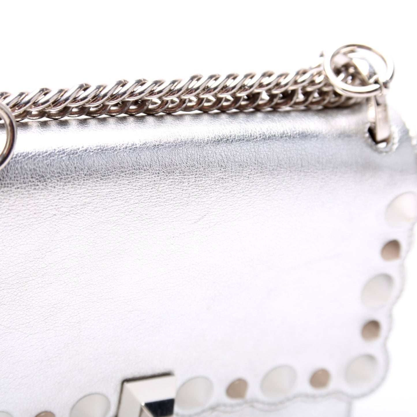 Fendi Kan Scalloped 8M0381 Bag Leather Small Travel Bag