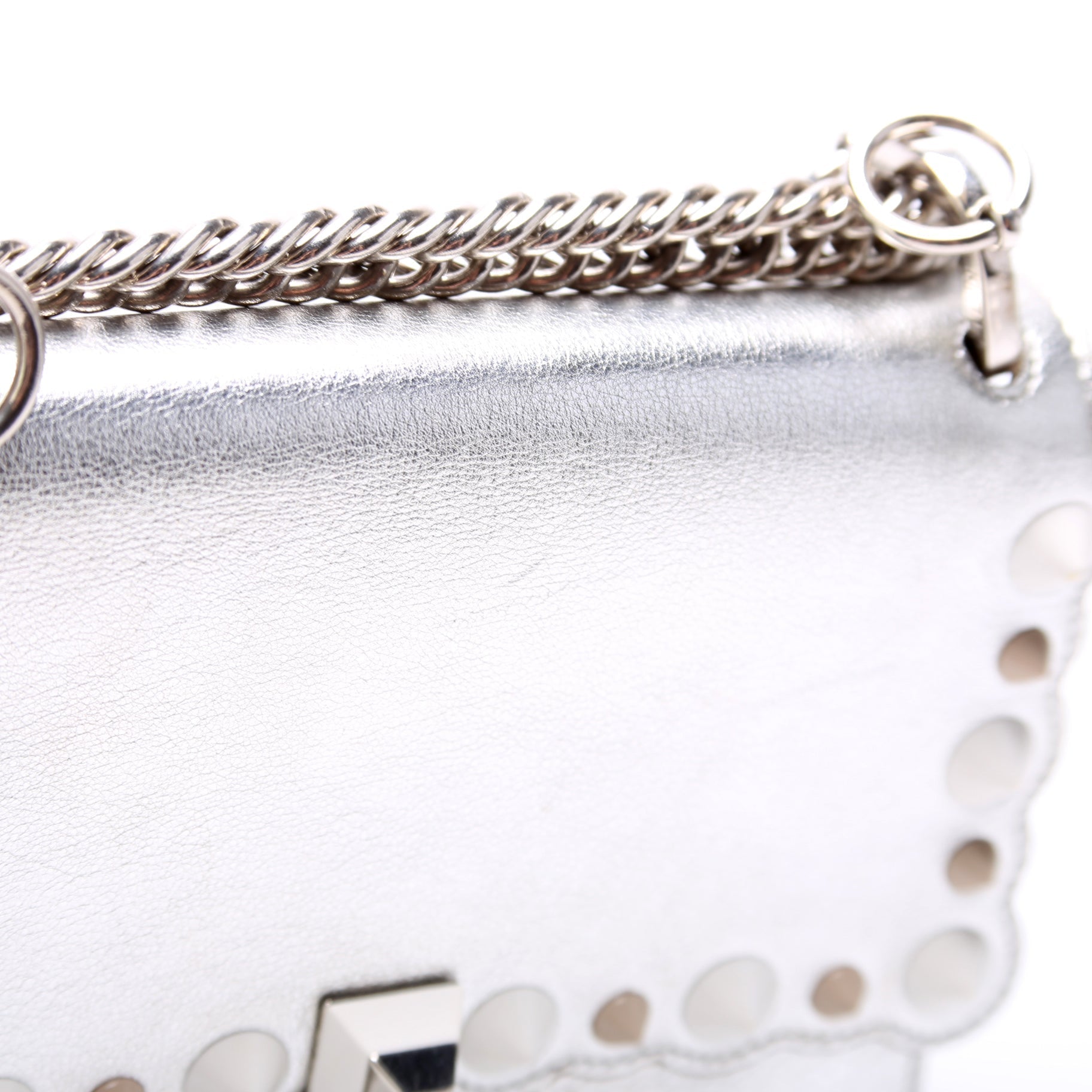 Fendi Kan Scalloped 8M0381 Bag Leather Small Travel Bag