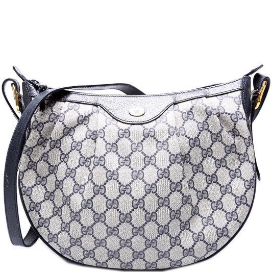 Gucci 41.02.058 GG Supreme Pleated Shoulder Bag