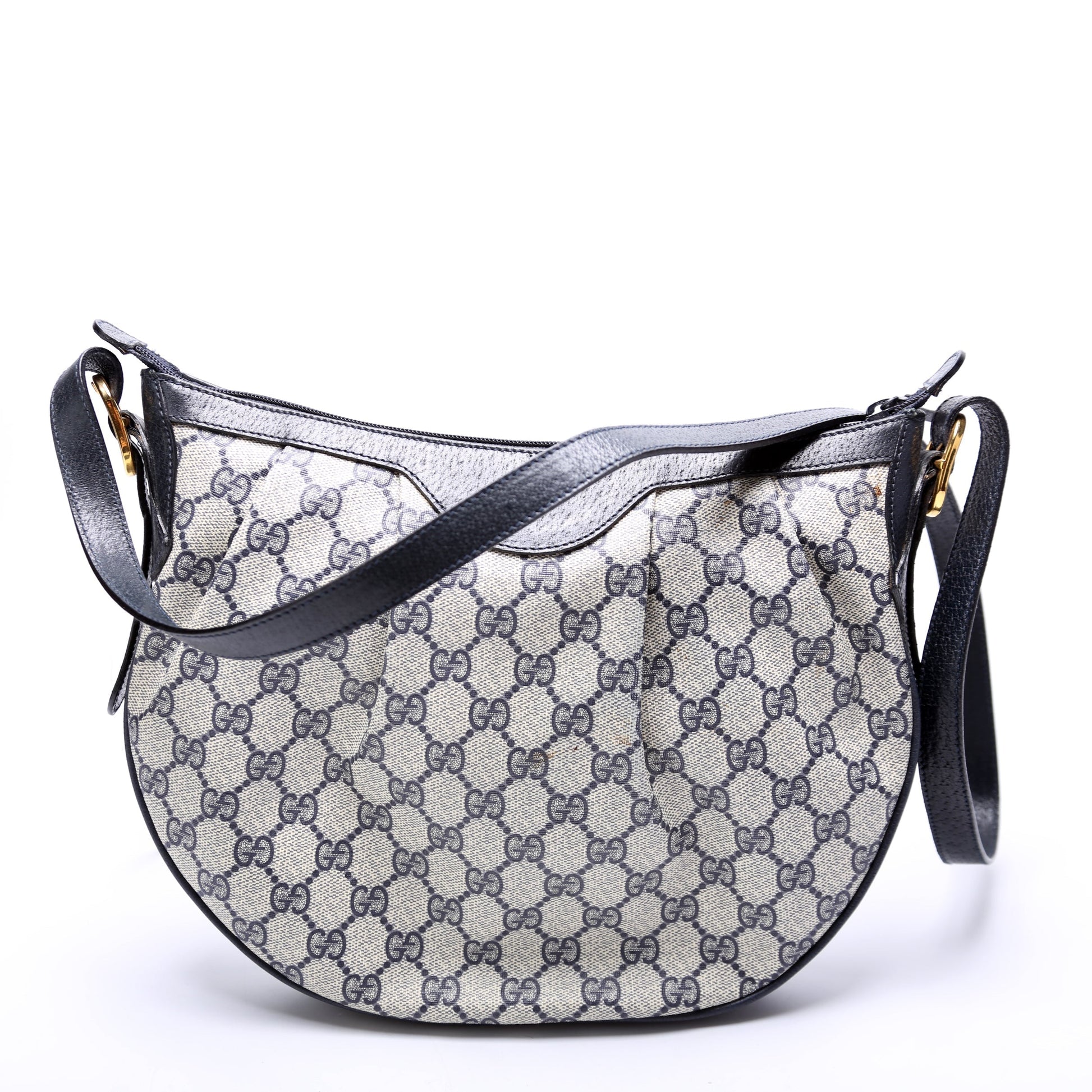 Gucci 41.02.058 GG Supreme Pleated Shoulder Bag