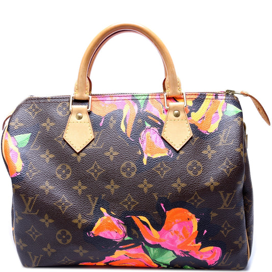 Louis Vuitton Speedy 30 Roses Monogram Handbag Roses 2