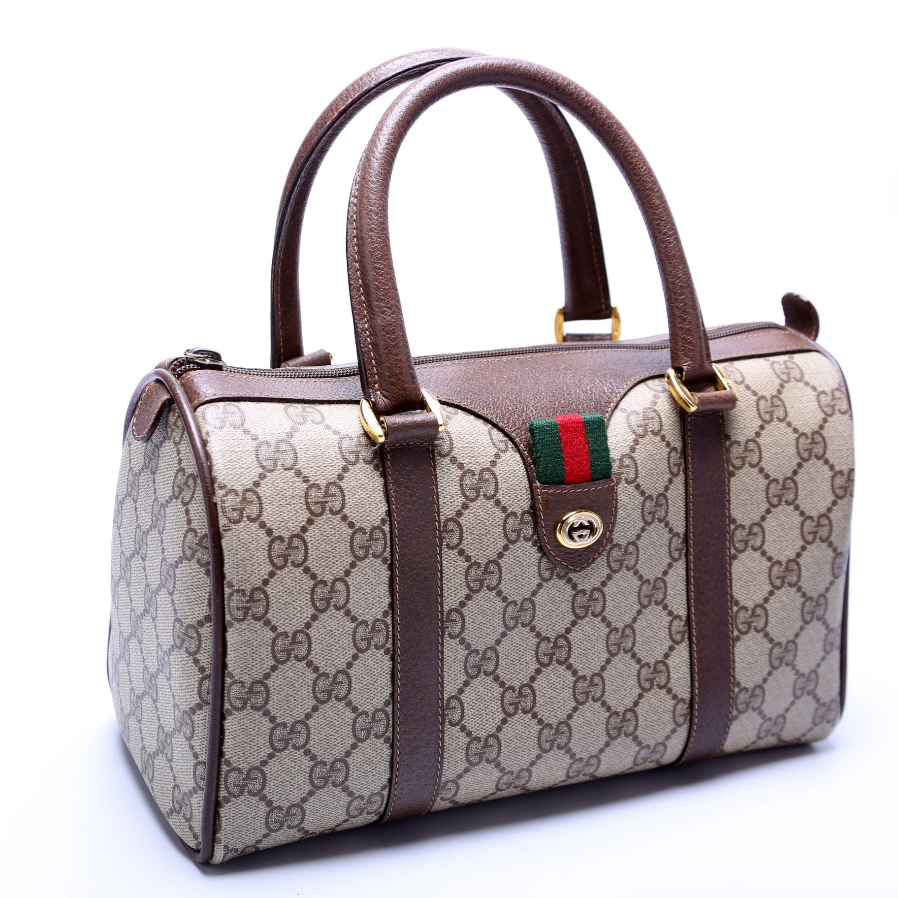 Gucci 39.02.006 GG Supreme Boston Travel Bag