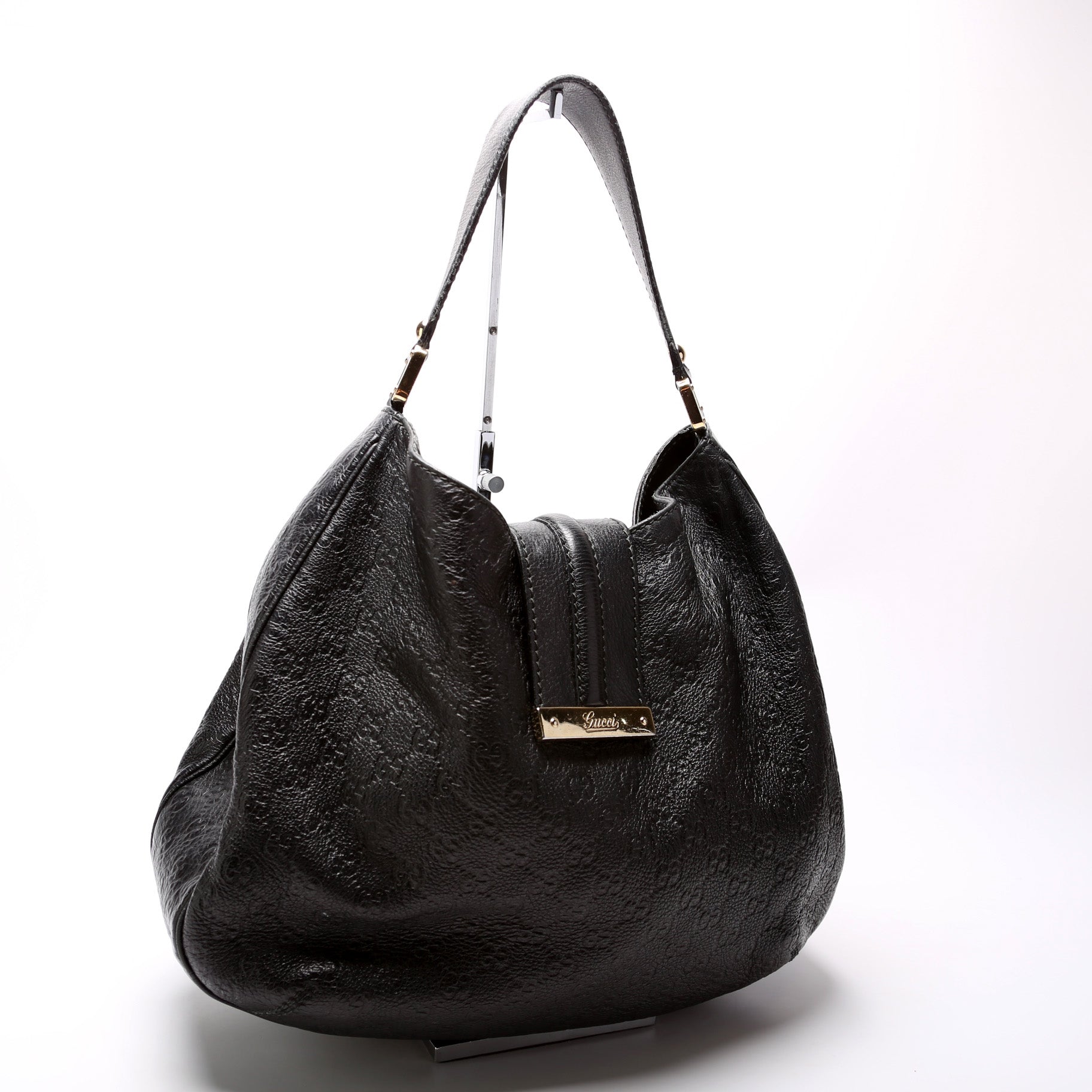 Gucci GG Leather Large Shoulder Bag Large Hobo