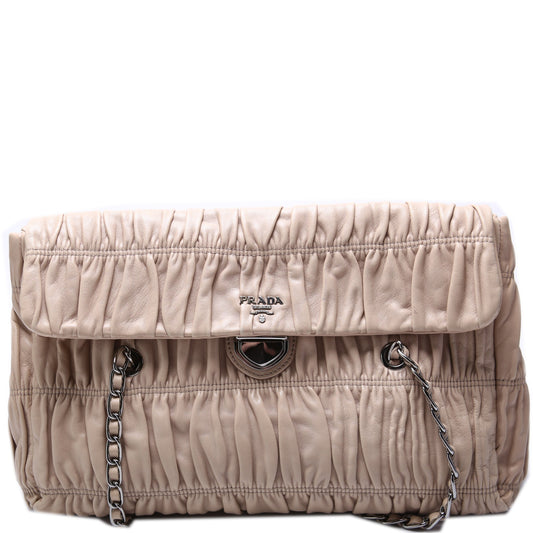 Prada Nappa Gaufre Shoulder Bag Chain Flap