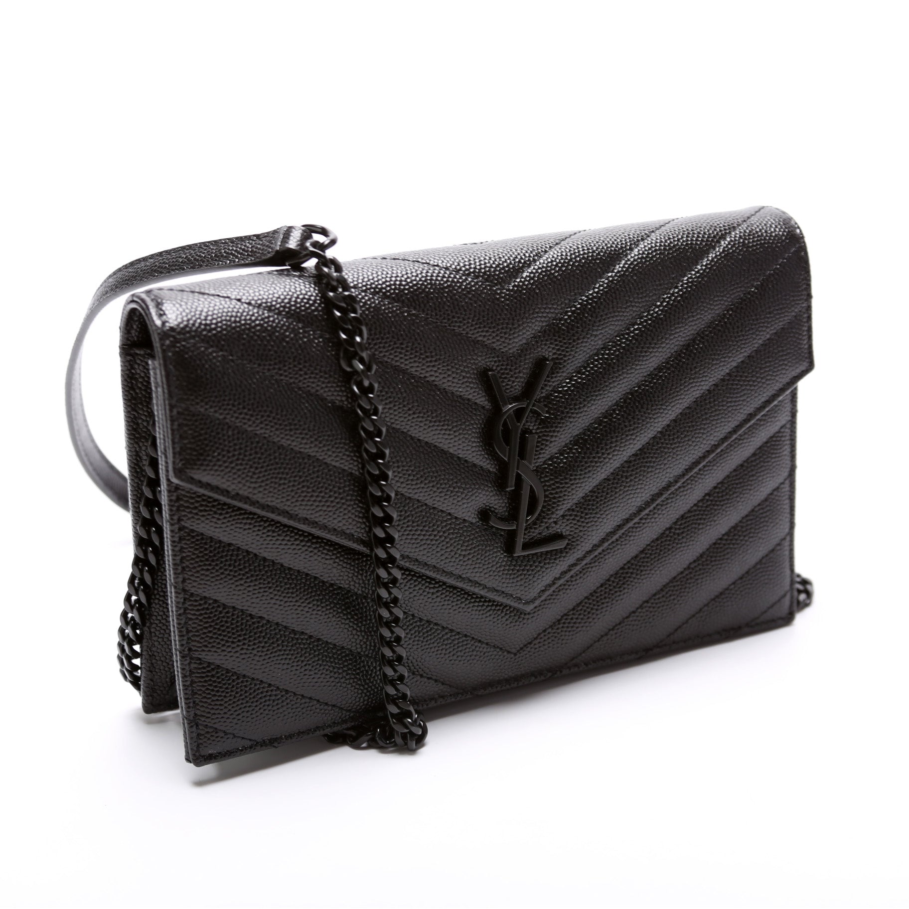YSL Saint Laurent Envelope Wallet Bag Chain Travel Bag Chain Wallet 4