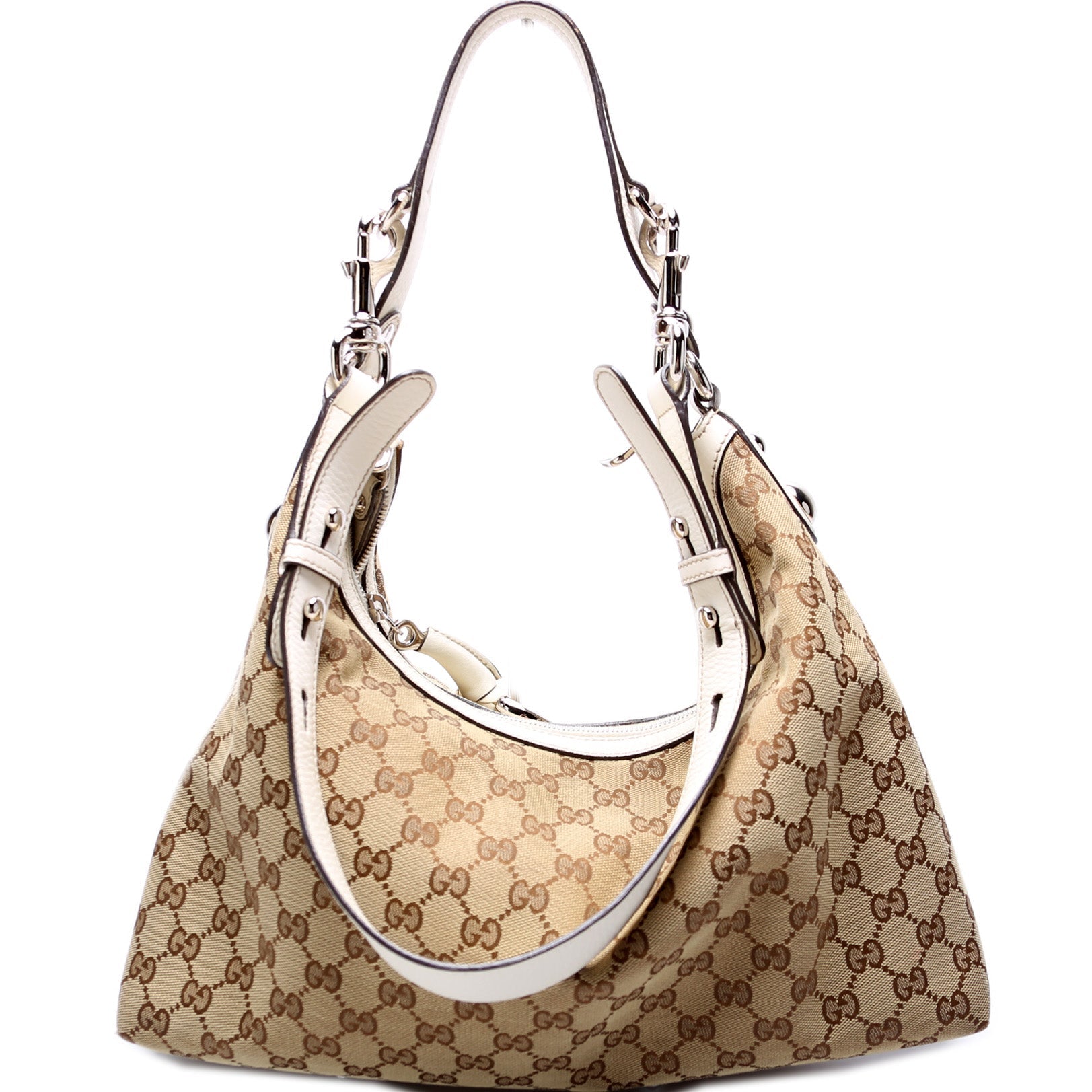 Gucci GG Icon Bit Canvas Medium Shoulder Bag Hobo 1