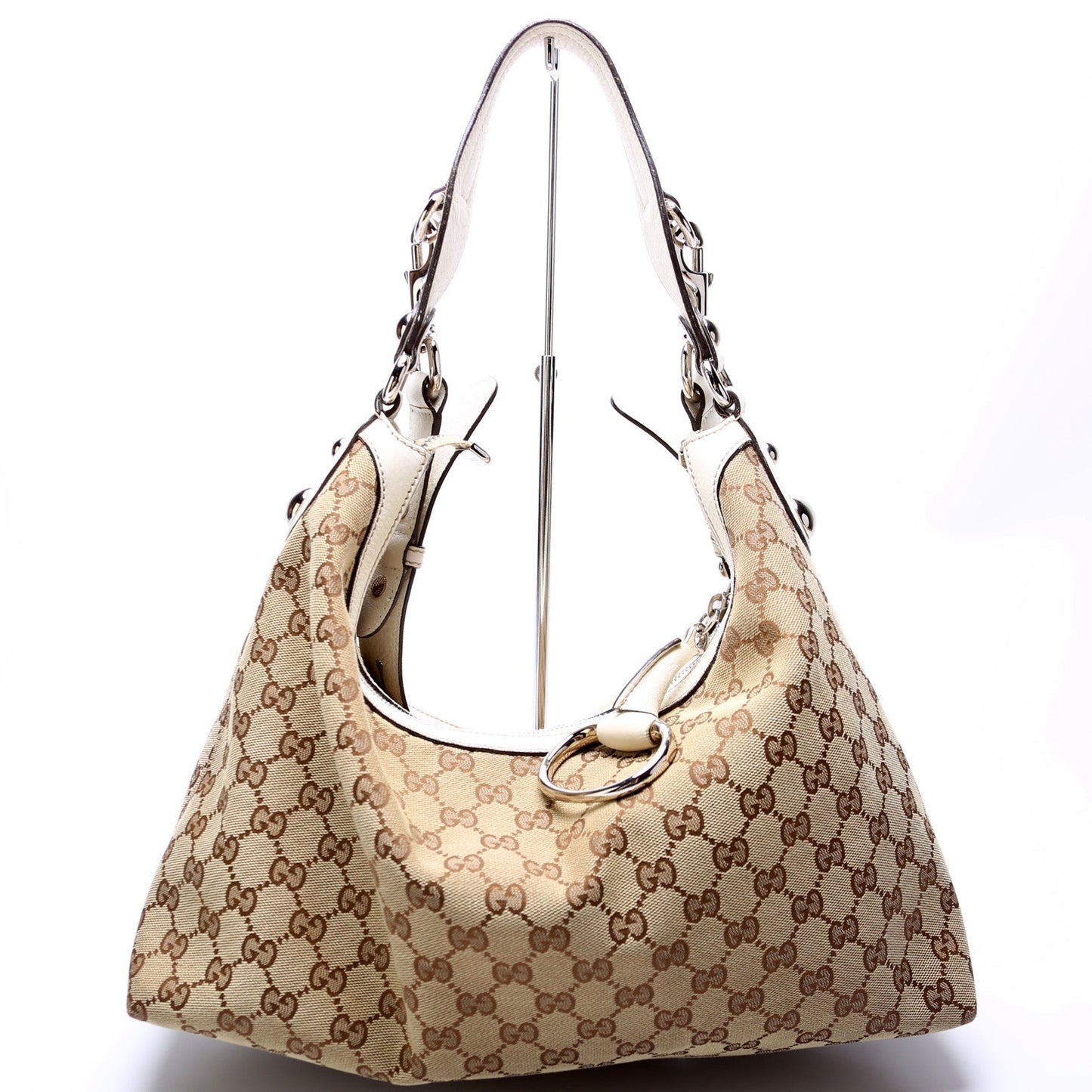Gucci GG Icon Bit Canvas Medium Shoulder Bag Hobo 1