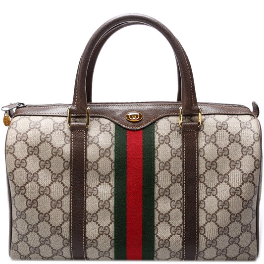 Gucci 24.012 GG Supreme Boston Travel Bag