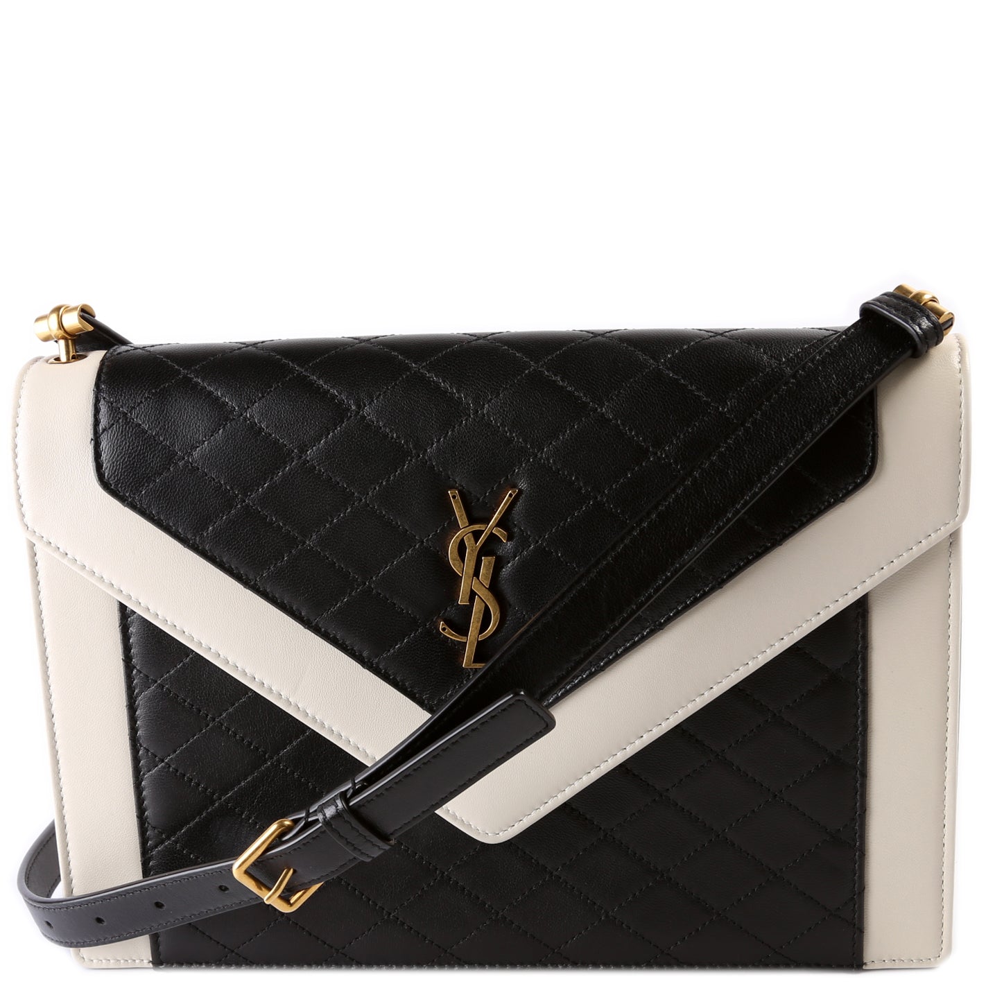 YSL Saint Laurent Saint Laurent Gaby Lambskin Envelope Satchel Bag Quilted Travel Bag