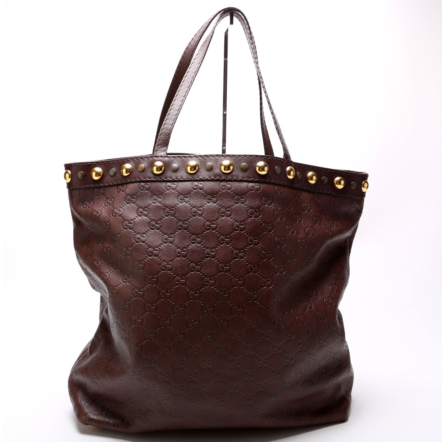 Gucci Babouska Vertical Shopping Leather Large Tote Bag