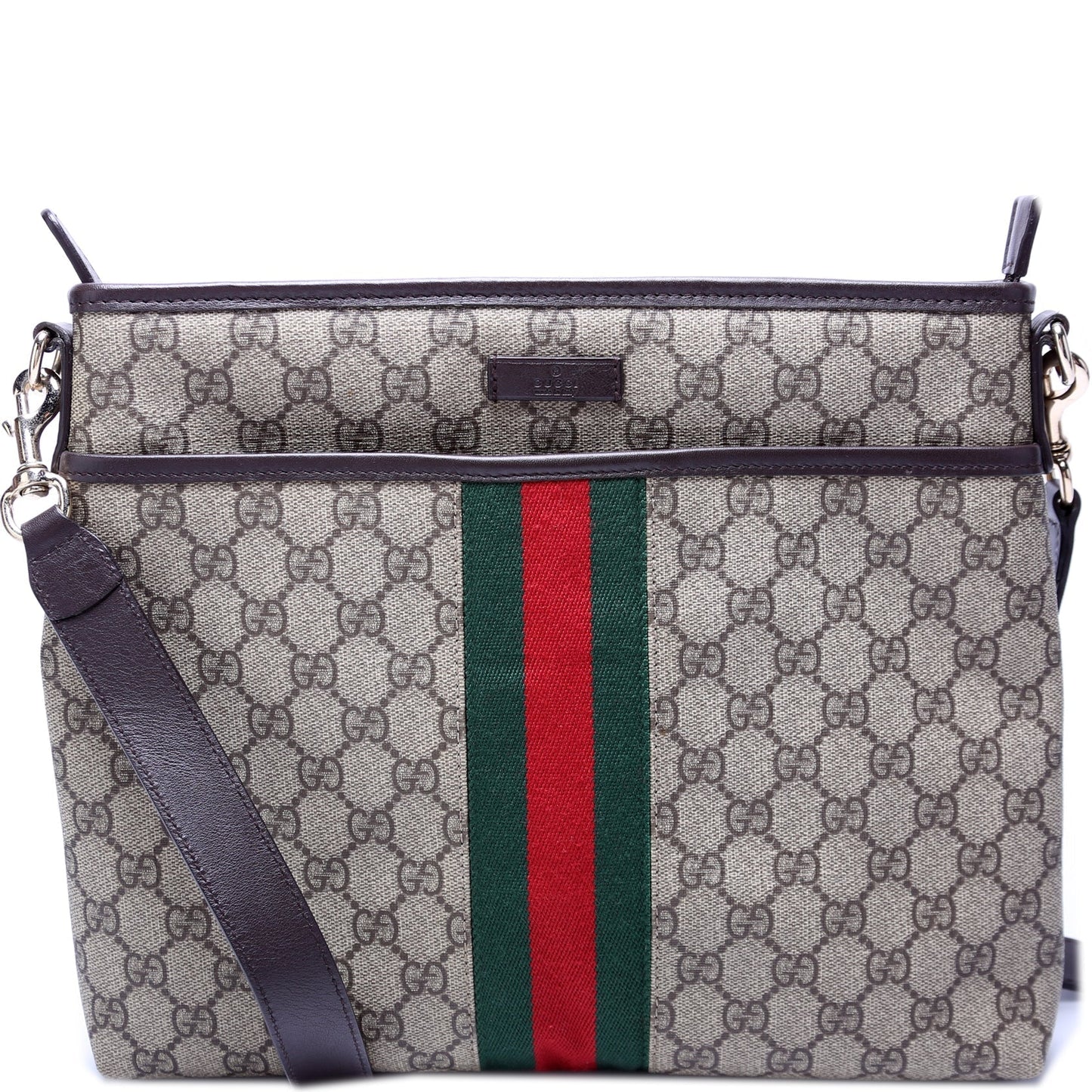 Gucci GG Supreme Flat Messenger Shoes