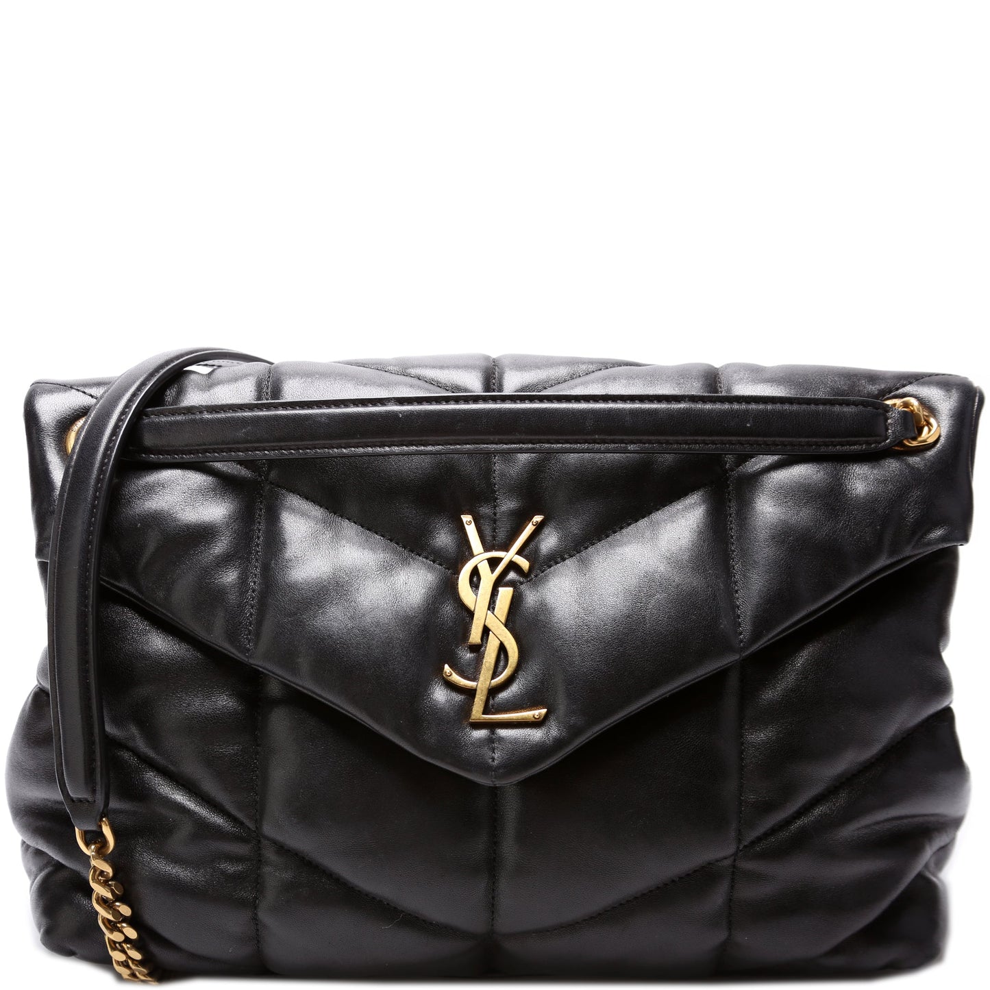 YSL Saint Laurent Puffer Bag Lambskin Quilted Medium Travel Bag Medium Lambskin 577477