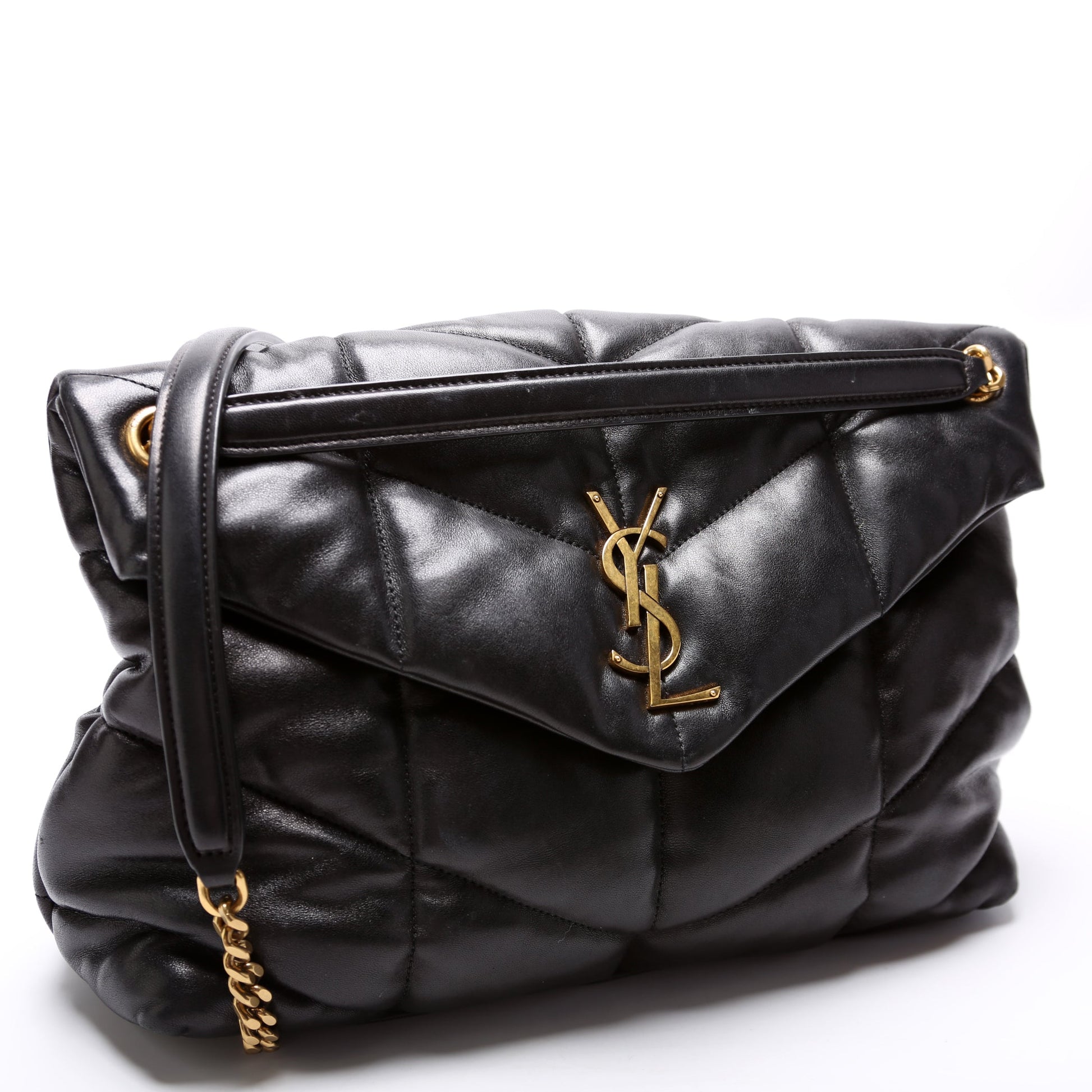 YSL Saint Laurent Puffer Bag Lambskin Quilted Medium Travel Bag Medium Lambskin 577477
