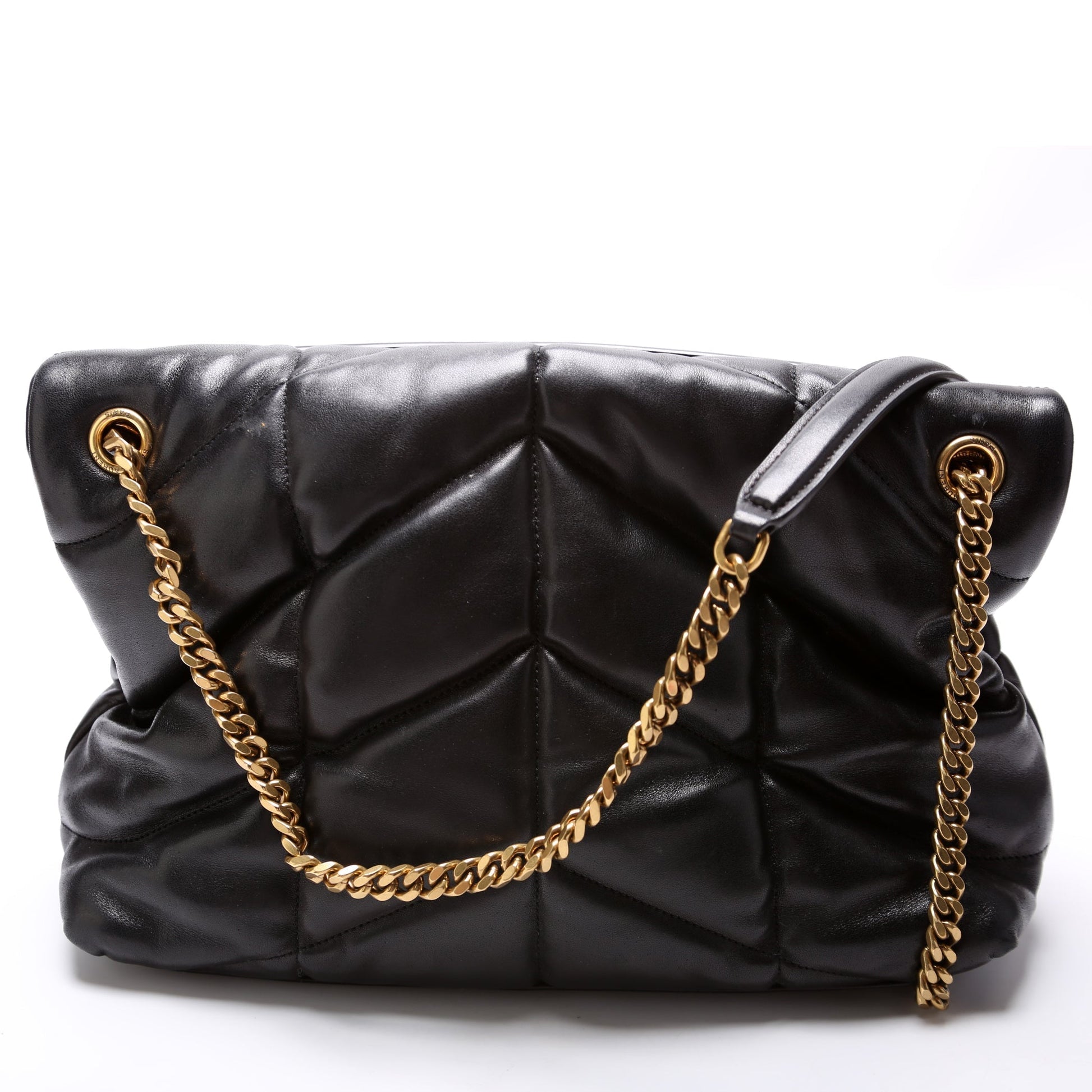 YSL Saint Laurent Puffer Bag Lambskin Quilted Medium Travel Bag Medium Lambskin 577477