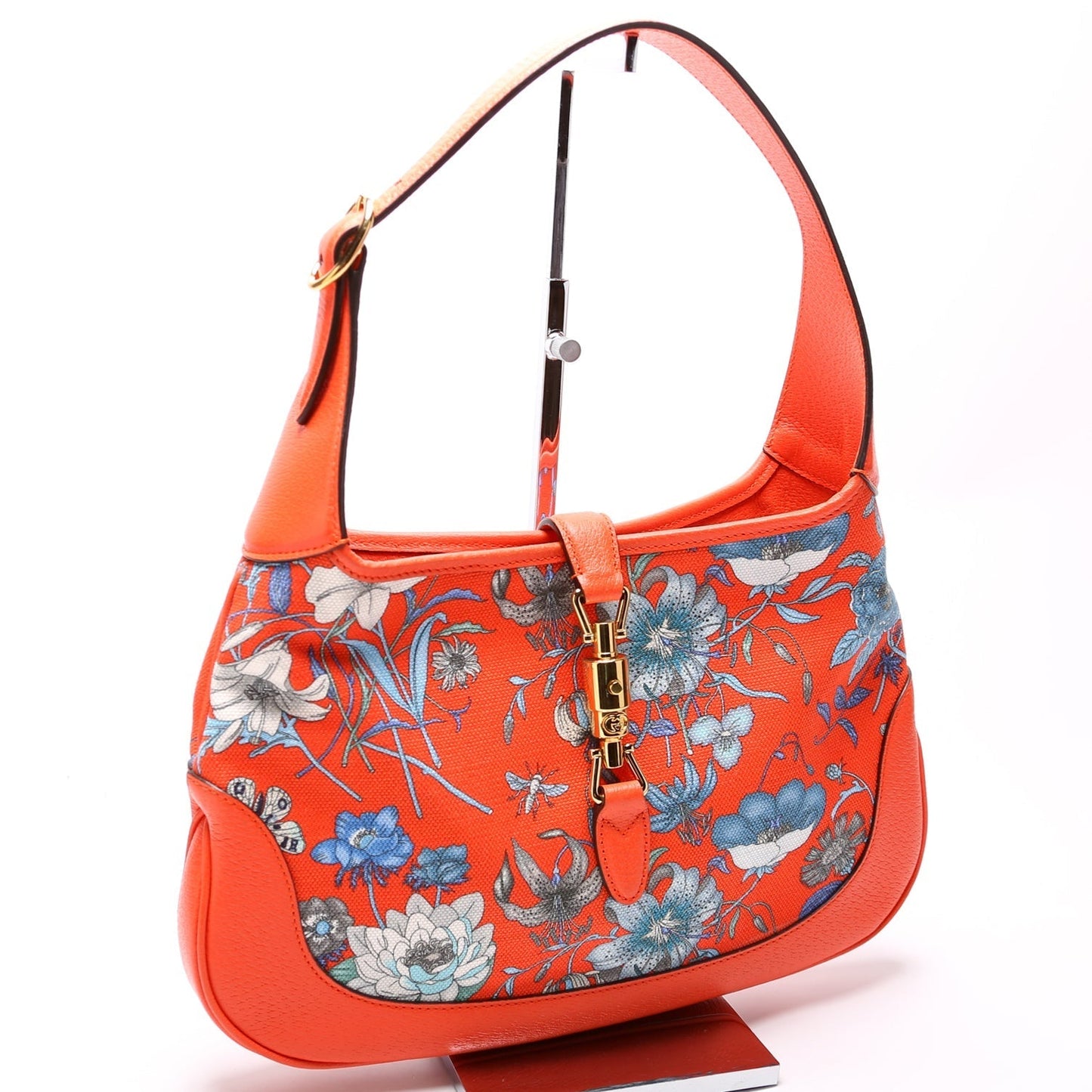 Gucci Jackie Flora Canvas Medium Shoulder Bag Hobo 2