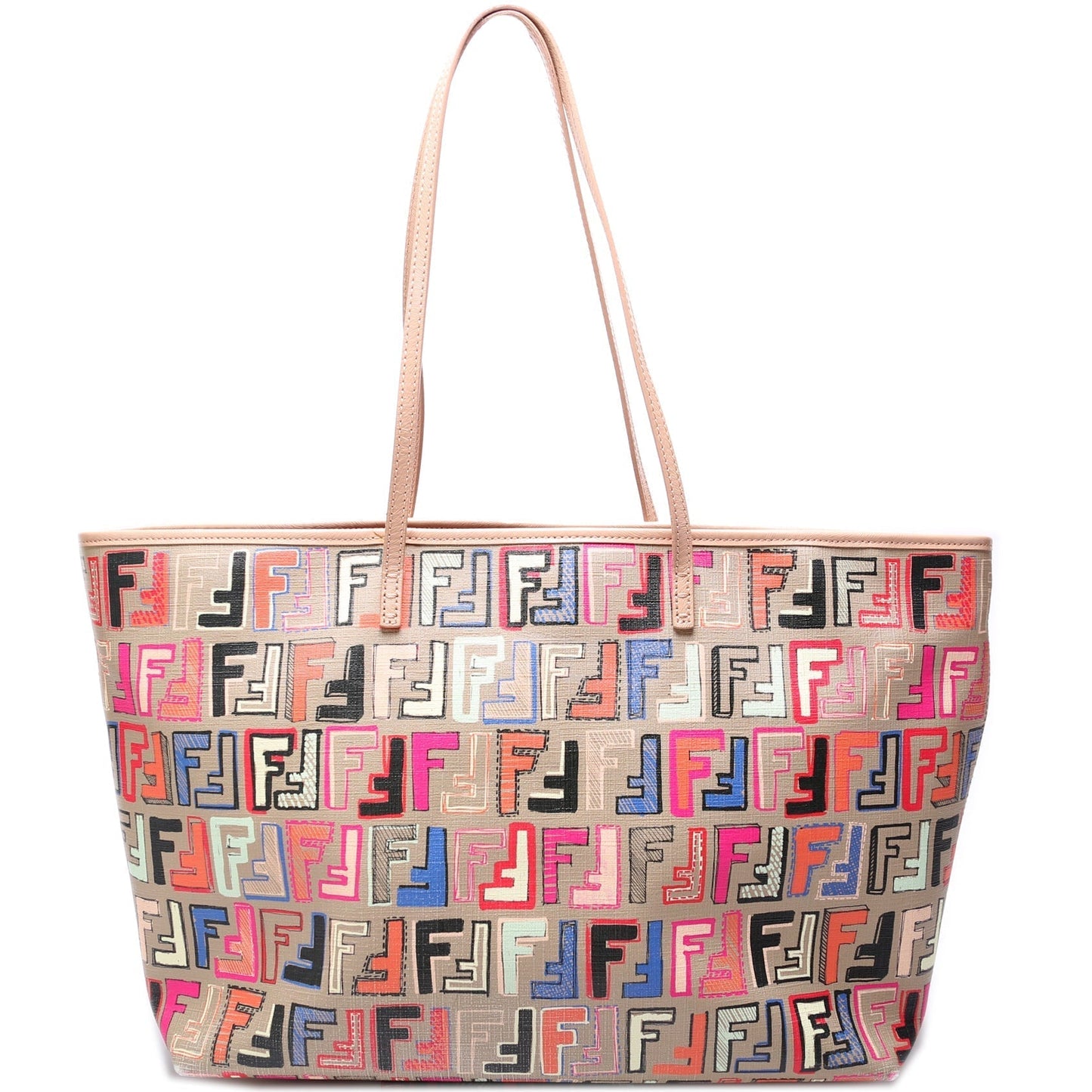 Fendi 8Bh185 Coated Zucca Tote Bag Zip Zip Tote 1