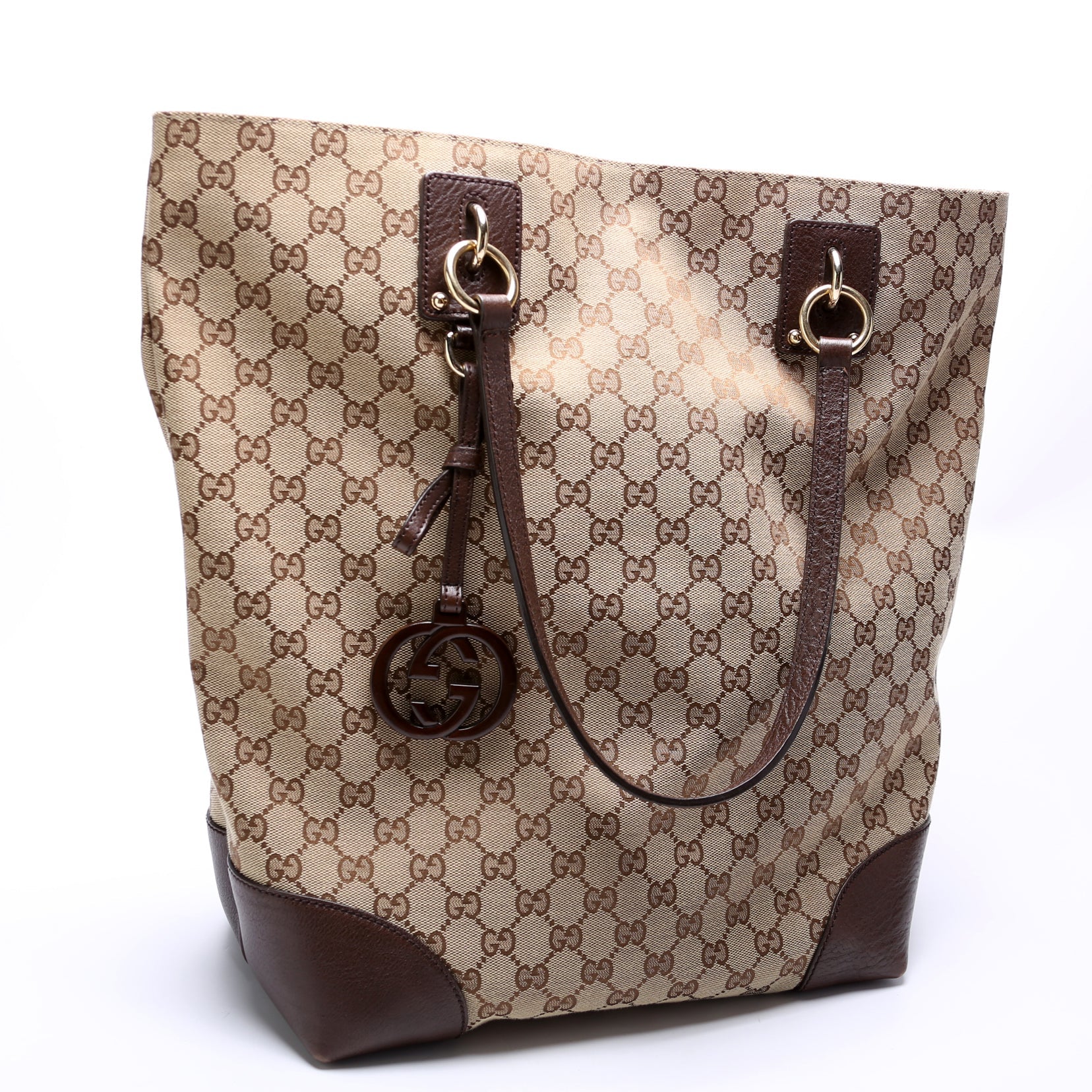 Gucci GG Charm Canvas Large Tote Bag