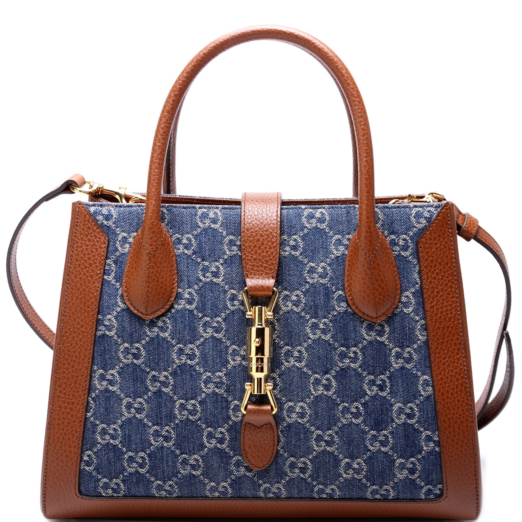 Gucci Jackie New GG Denim Medium Tote Bag