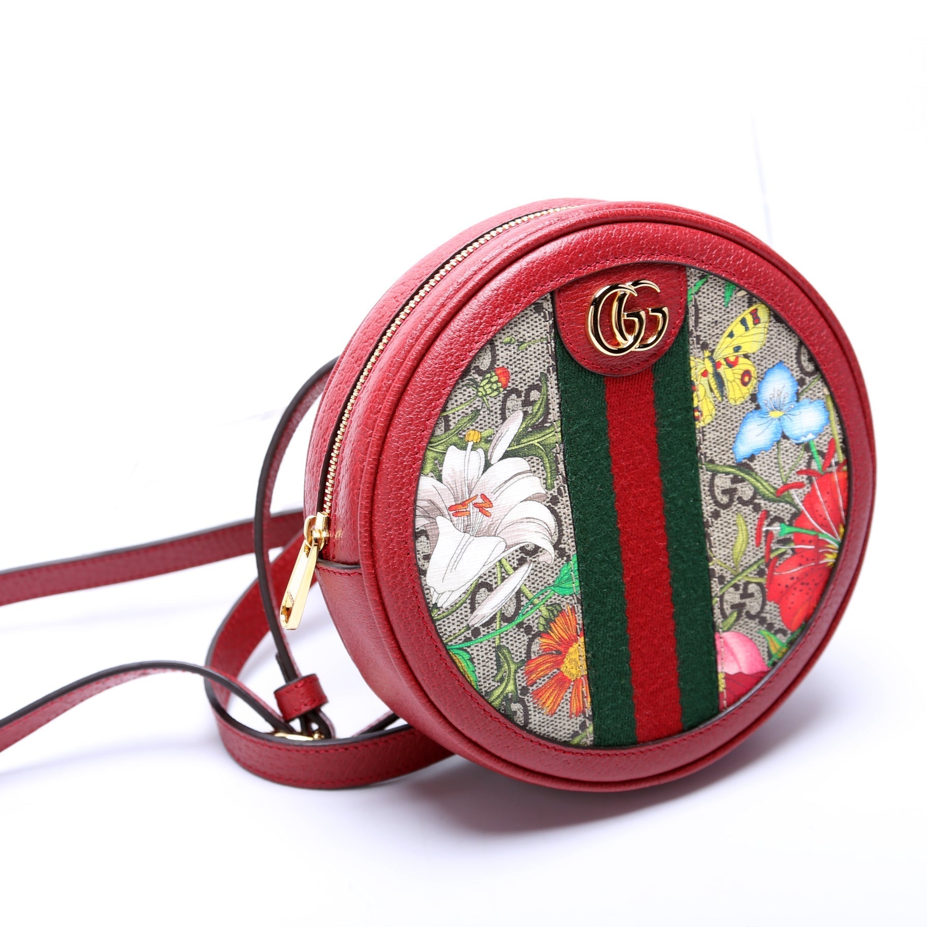 Gucci Ophidia Web Flora Round Backpack Mini Backpack 2