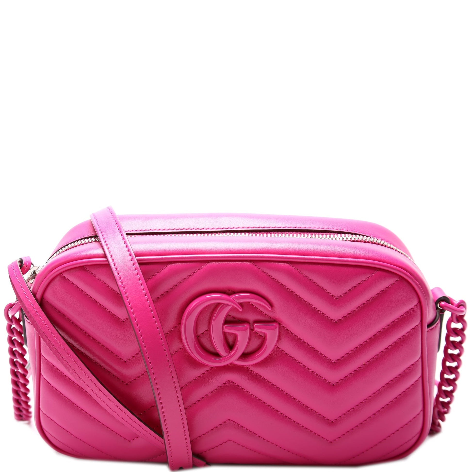 Gucci Marmont Monchrome Camera Leather Small Crossbody Bag