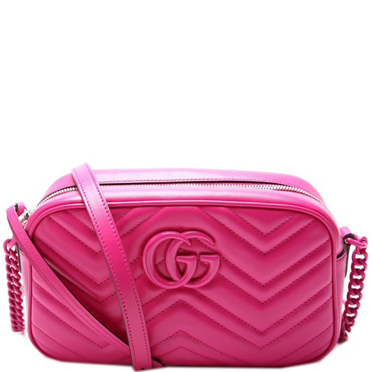 Gucci Marmont Monchrome Camera Leather Small Crossbody Bag