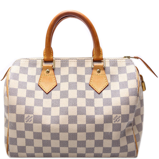 Louis Vuitton Speedy 25 Azur Damier Handbag Azur 3