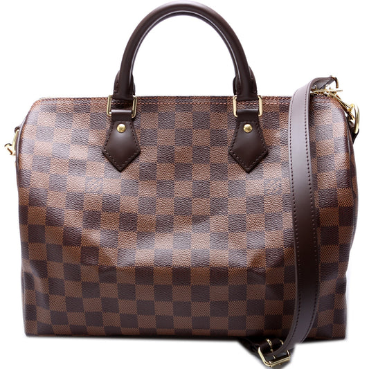 Louis Vuitton Speedy 30 Bandouliere Ebene Damier Handbag Ebene 24