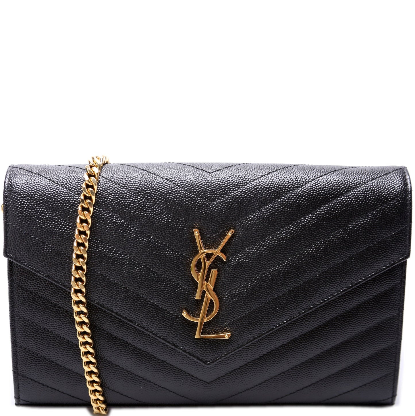 YSL Saint Laurent Grain De Wallet Bag Chain Travel Bag Chain Wallet 14