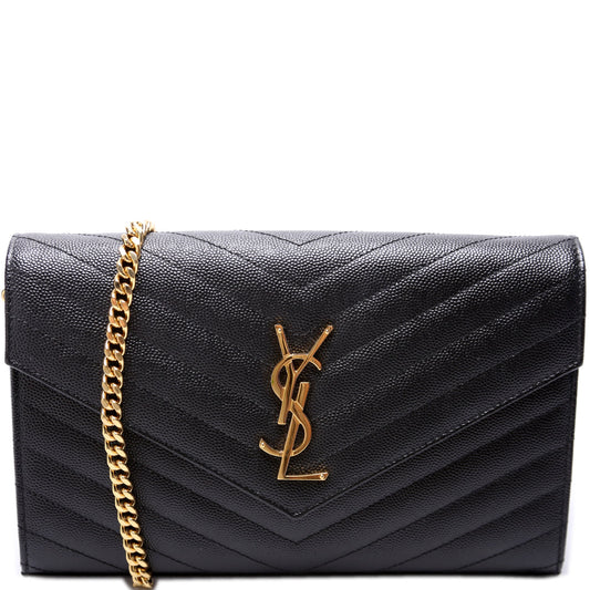 YSL Saint Laurent Grain De Wallet Bag Chain Travel Bag Chain Wallet 14
