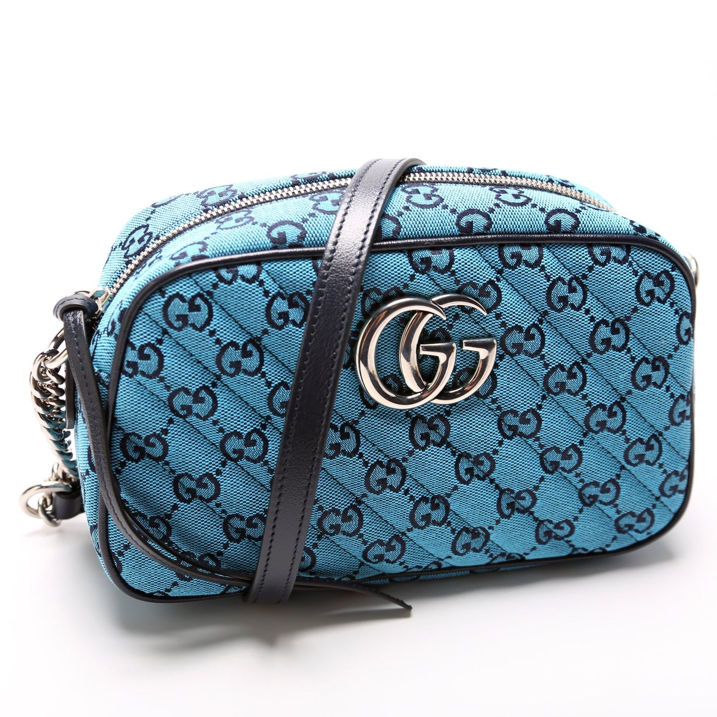 Gucci Marmont Camera Canvas Multicolor Small Crossbody Bag