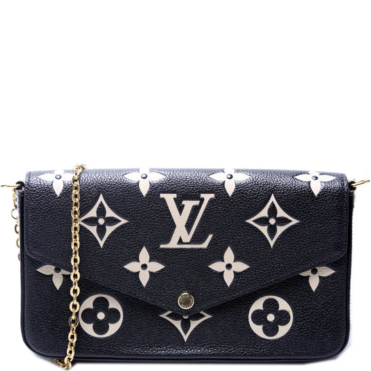 Louis Vuitton Pochette Felicie Bicolor Empreinte Clutch Bag Empreinte 3