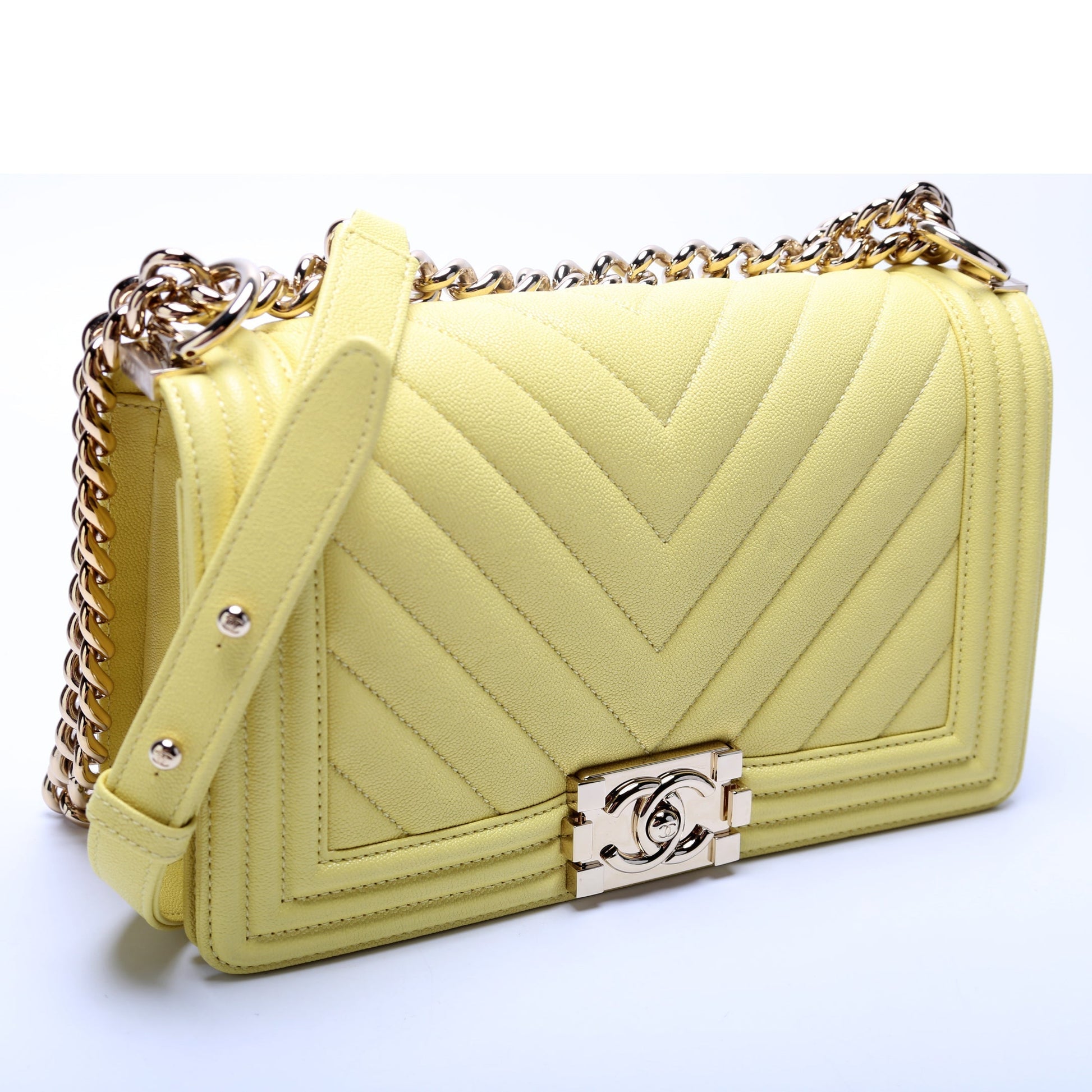 Chanel Boy Flap Chevron Caviar 29M Handbag