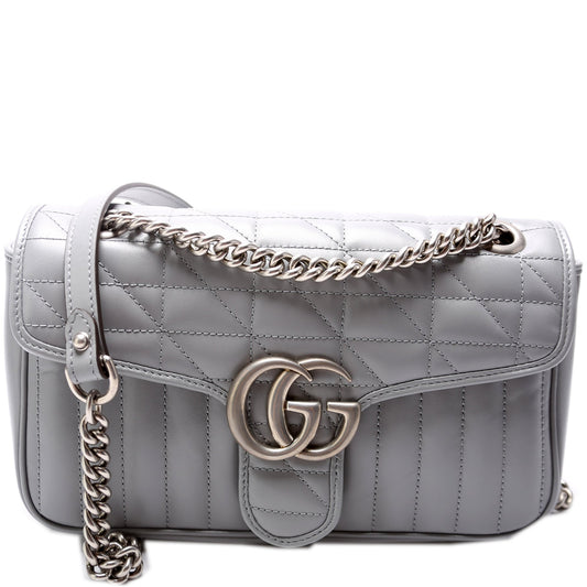 Gucci Marmont Aria Leather Small Flap Shoulder Bag