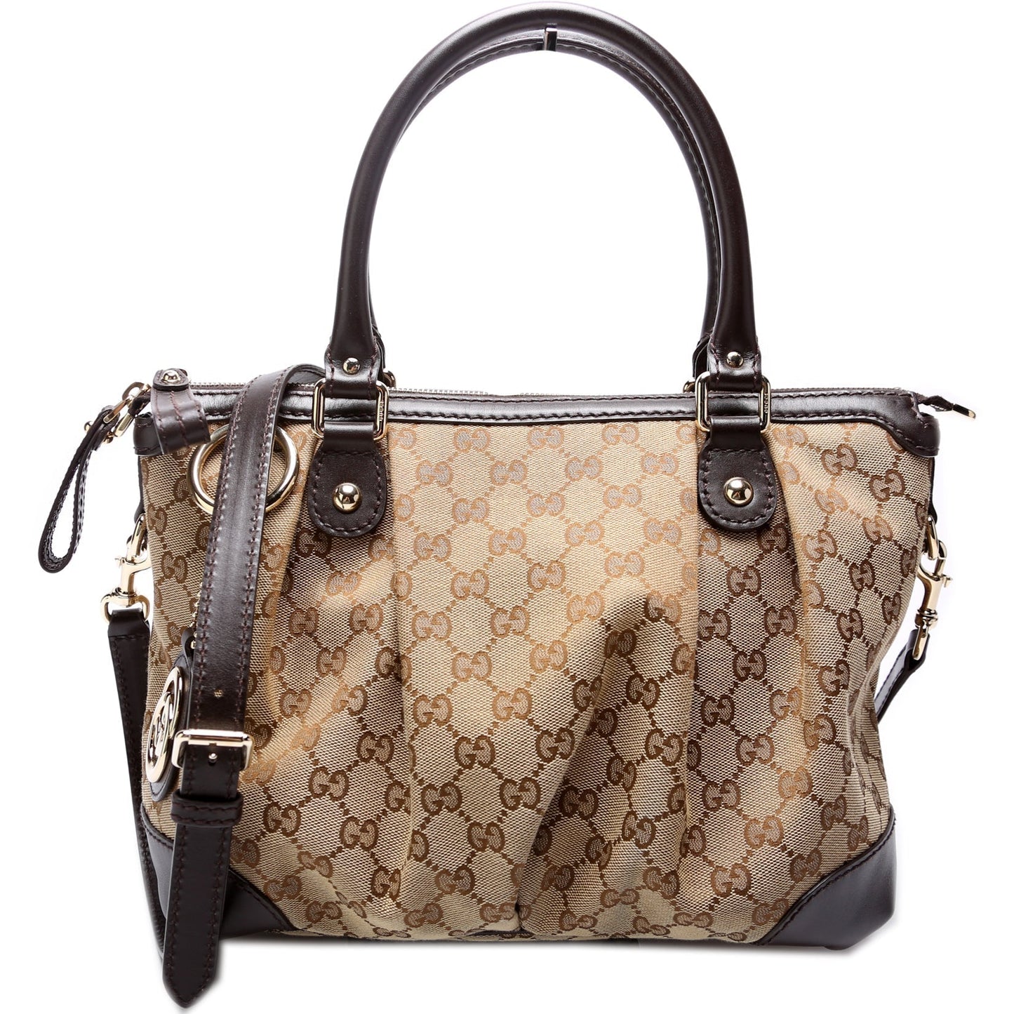 Gucci GG Sukey Canvas Travel Bag Satchel 1