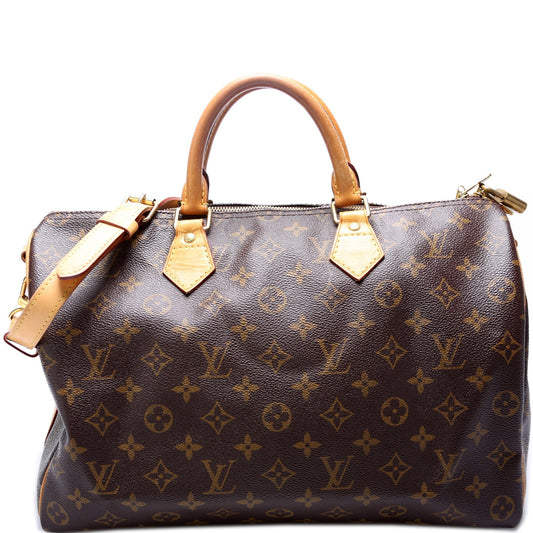 Louis Vuitton Speedy 35 Bandouliere Monogram Handbag Monogram 11