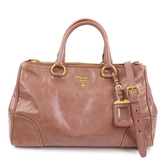 Shoulder Bag 2Way Hand Bag Leather Pink