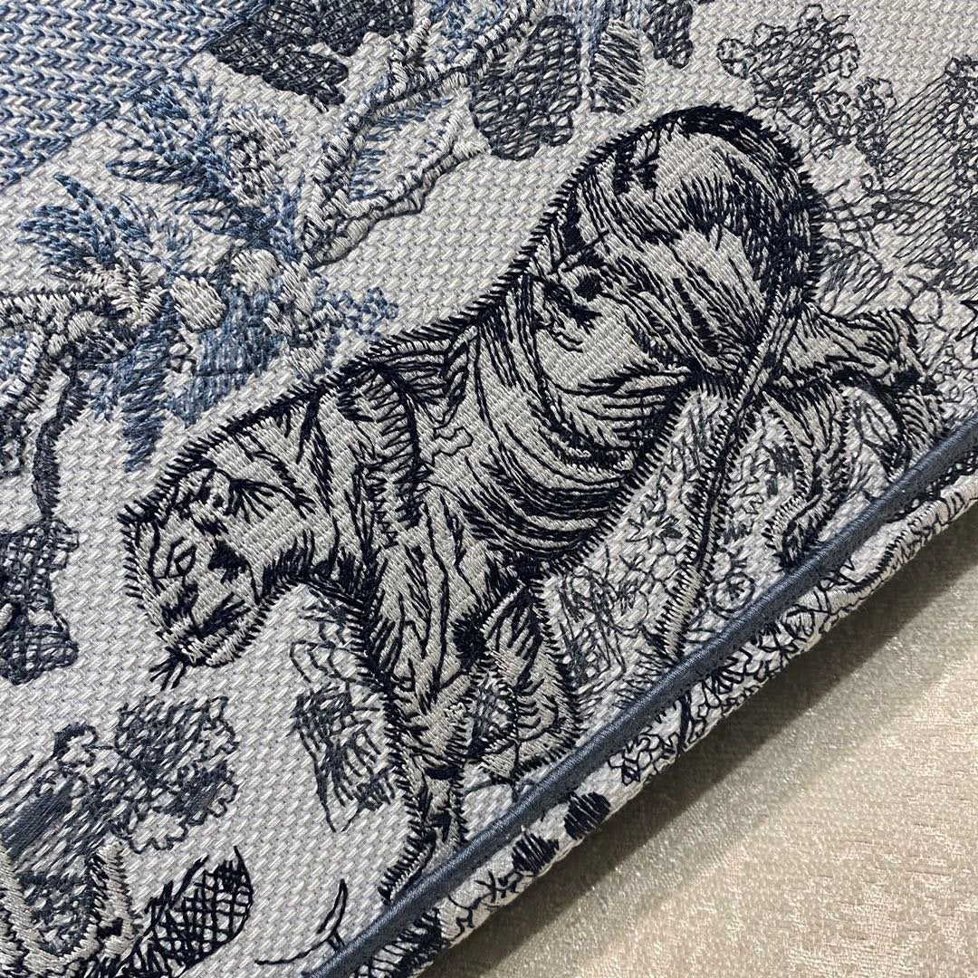 Book Cornely Embroidery Cd White Blue Large Book Tote Shoulder Bag