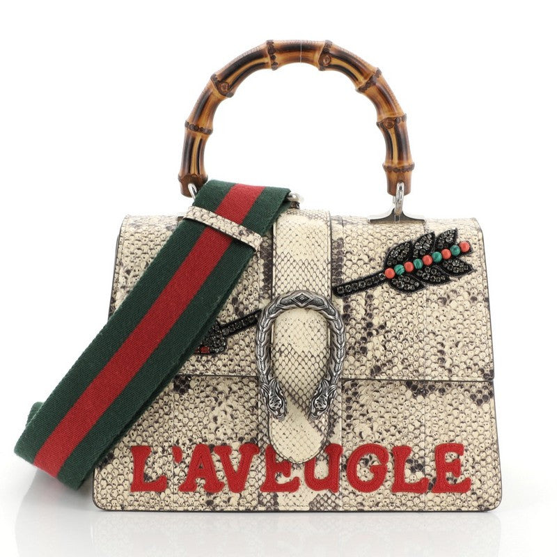 Gucci Dionysus & Bamboo Python Top Handle Shoulder Bag