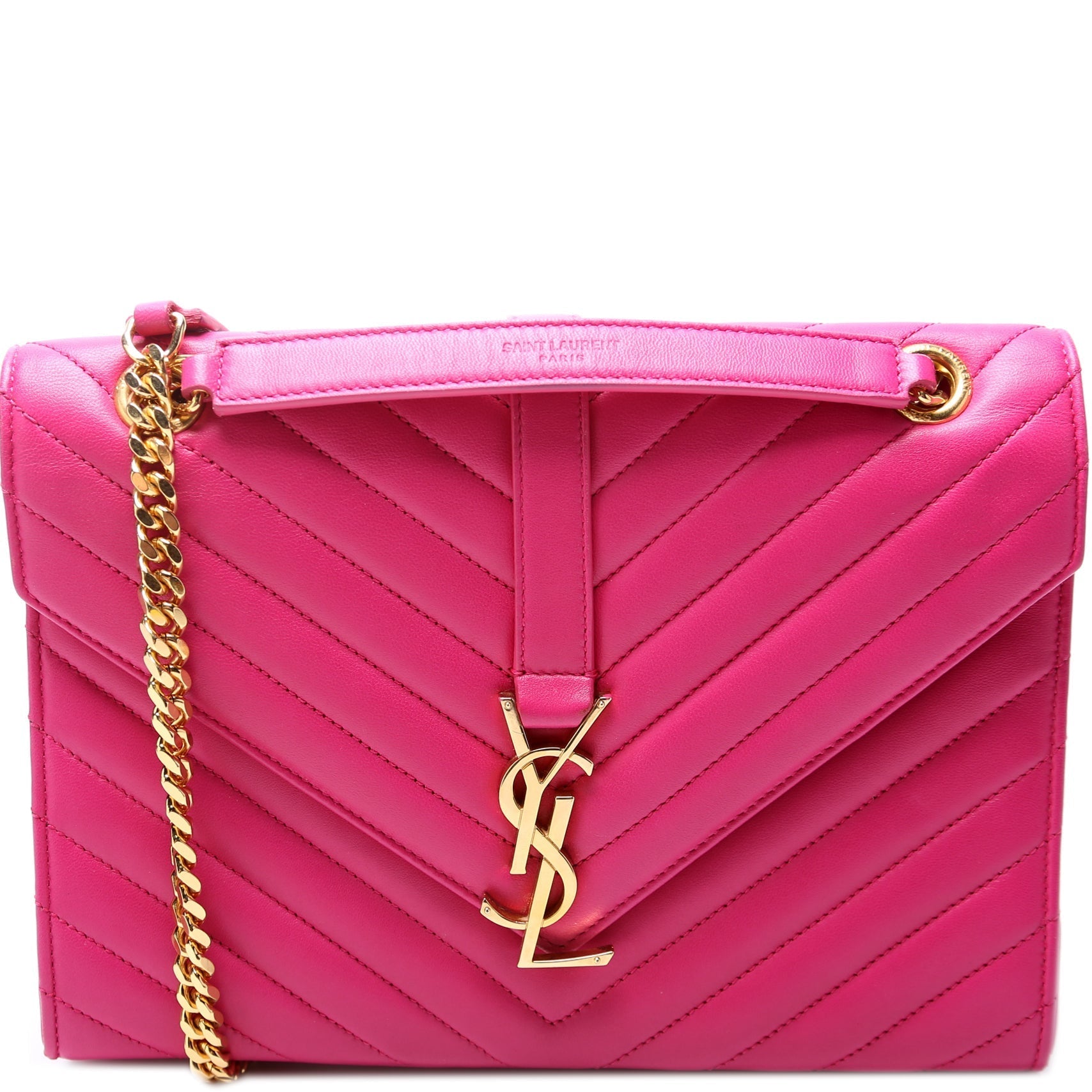 YSL Saint Laurent Saint Laurent Lambskin Satchel Bag Monogram Medium Travel Bag