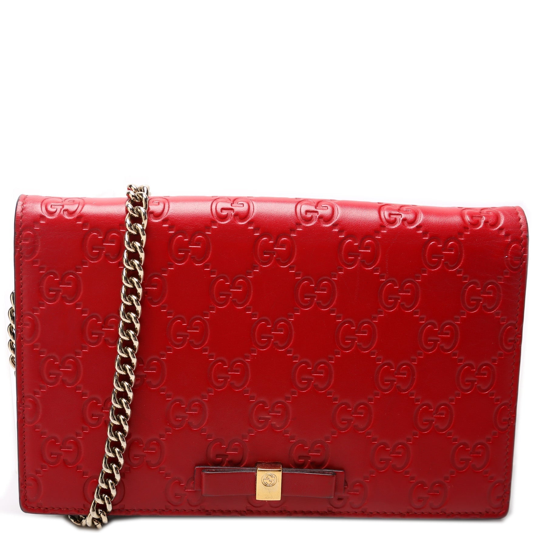 Gucci Guccissima Chain Wallet Case Chain Wallet