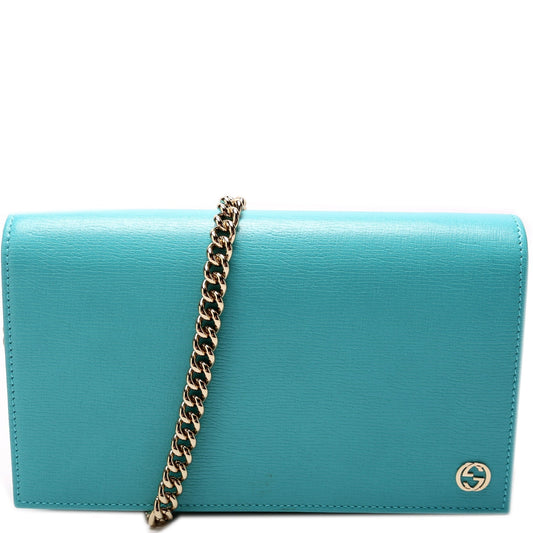 Gucci Interlocking GG Chain Wallet Case Chain Wallet